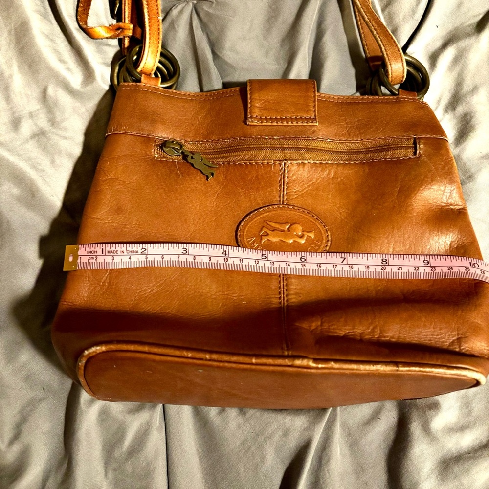 Vintage American Angel Tan Leather Shoulder Bag - Picture 9 of 10